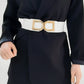 Jessica Anne Beauty Double D Buckle PU Belt