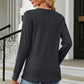 Full Size V-Neck Long Sleeve Blouse