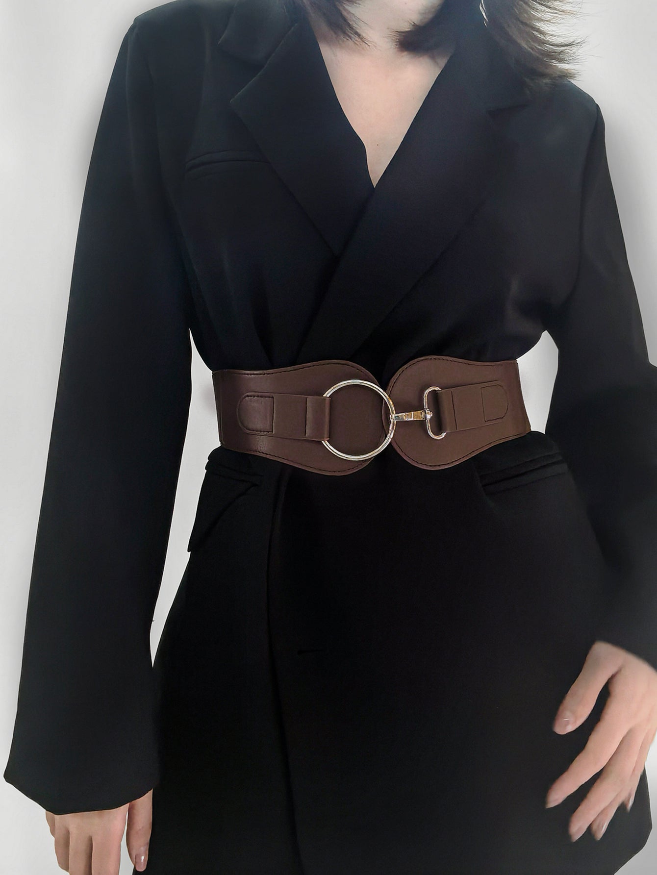 Jessica Anne Beauty PU Elastic Wide Belt