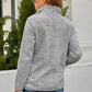 Women's Full Size Heathered Quarter-Zip Sweatshirt