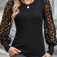 Full Size Round Neck Lantern Sleeve Blouse