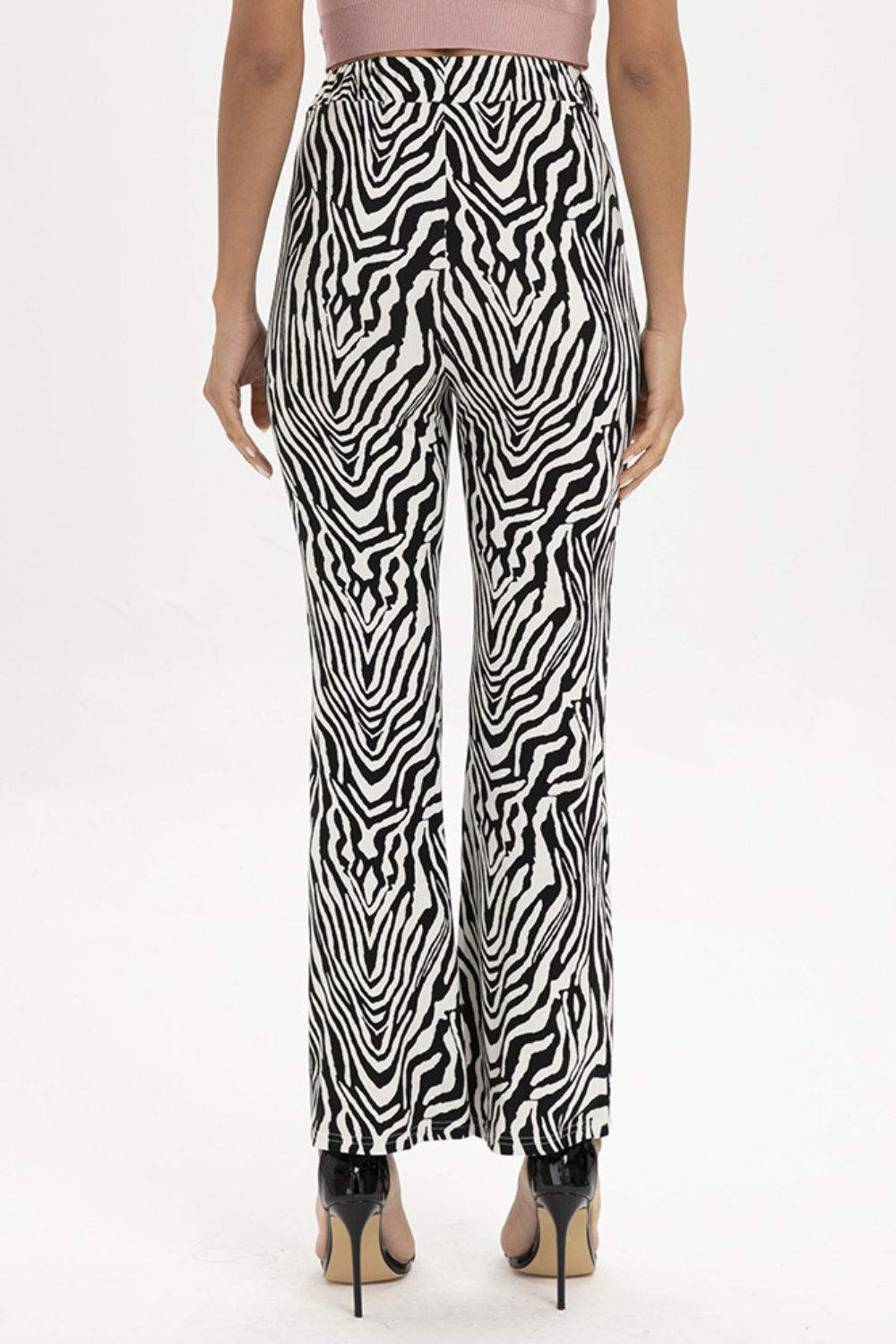 Women's Zebra Print Straight Leg Pants