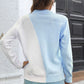 NatashaJay Contrast Color Round Neck Long Sleeve Sweater 🦋