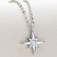 Moissanite North Star Pendant 925 Sterling Silver Necklace