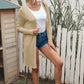Button Down Long Sleeve Longline Cardigan