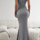 Arlowe Lea Round Neck Sleeveless Maxi Fishtail Dress