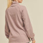 Kimberly C Drawstring Side Zip Lavender Sweatshirt