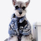Dusty Blue Dog Outfit Paisley Zip-Up Teddy Pet Jacket SZ S-2XL