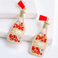 Wine Shape Zinc Alloy Acrylic Dangle Earrings