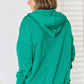 Zenana Half Snap Long Sleeve Hoodie - Brand Zenana