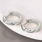 Moissanite 925 Sterling Silver Huggie Earrings | Length 0.54" Carat 0.12 Weight 0.1oz