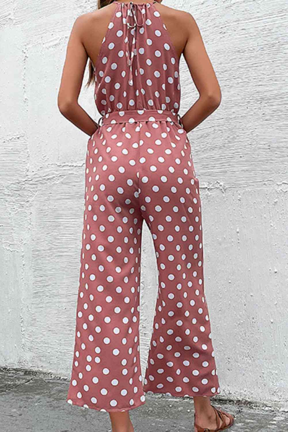 SavannahJayJumpers Polka Dot Grecian Wide Leg Jumpsuit