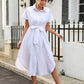 Tied Button Up Shirt Dress