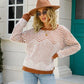 Striped Round Neck Dropped Shoulder Sweater