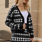 SavannahTree Geometric Dropped Shoulder Cardigan and Knit Skirt Set
