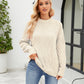 Round Neck Dropped Shoulder Sweater