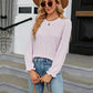 Printed Round Neck Flounce Sleeve Blouse