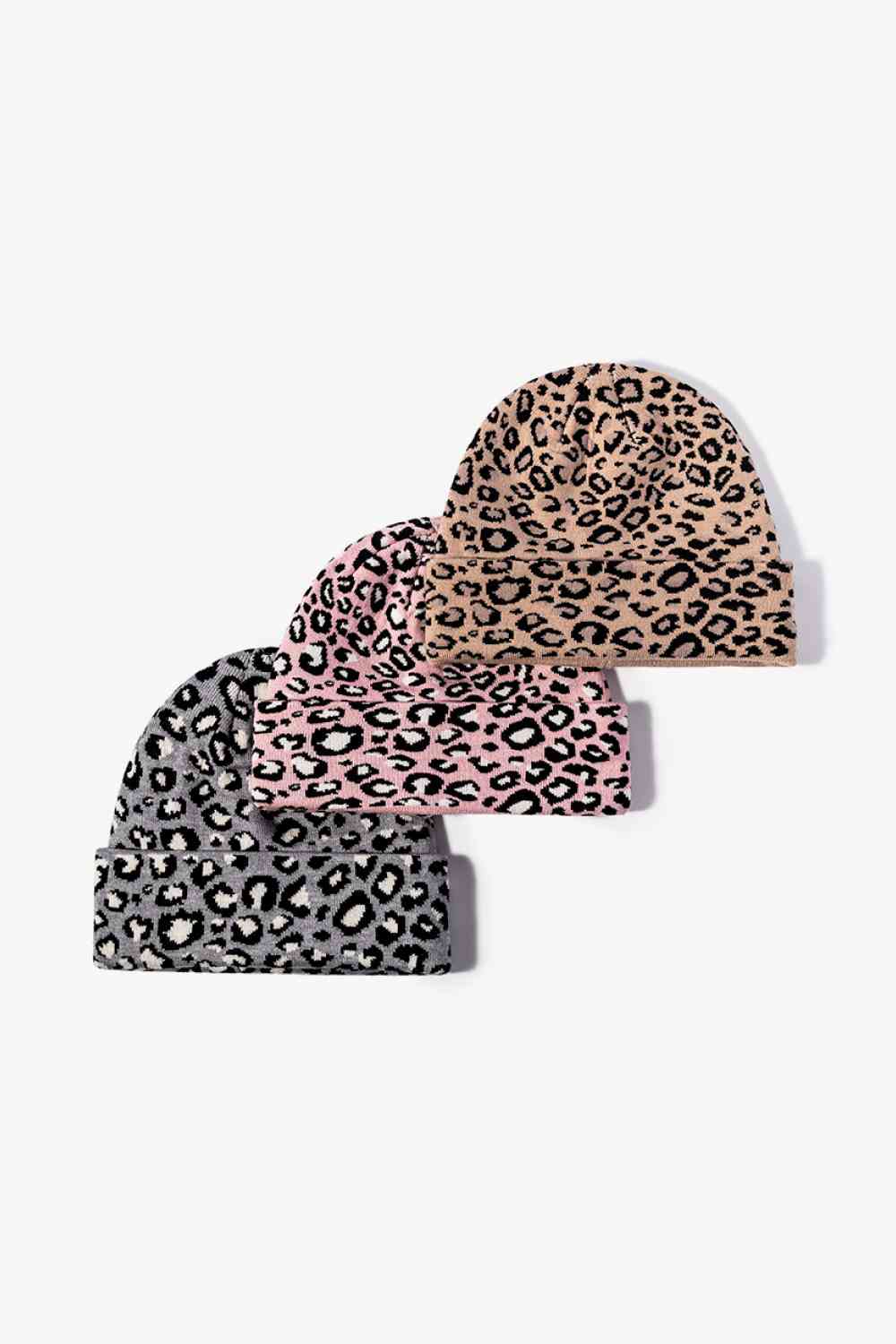 CHIC HATZ Leopard Pattern Hat Cuffed Beanie