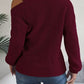 Allissa Asymmetrical Neck Cold Shoulder Long Sleeve Sweater