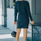 Women's Chloe Dropped Shoulder Button Trim Mini Dress