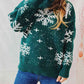 CHRISTMAS Snowflake Pattern Dropped Shoulder Sweater