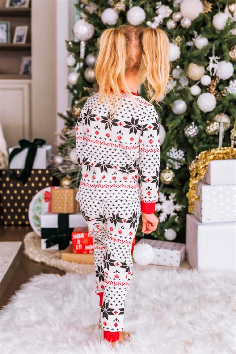 LITTLE KIDS UNISEX Snowflake Pattern Christmas Top and Pants Set SZ 4T-12Y