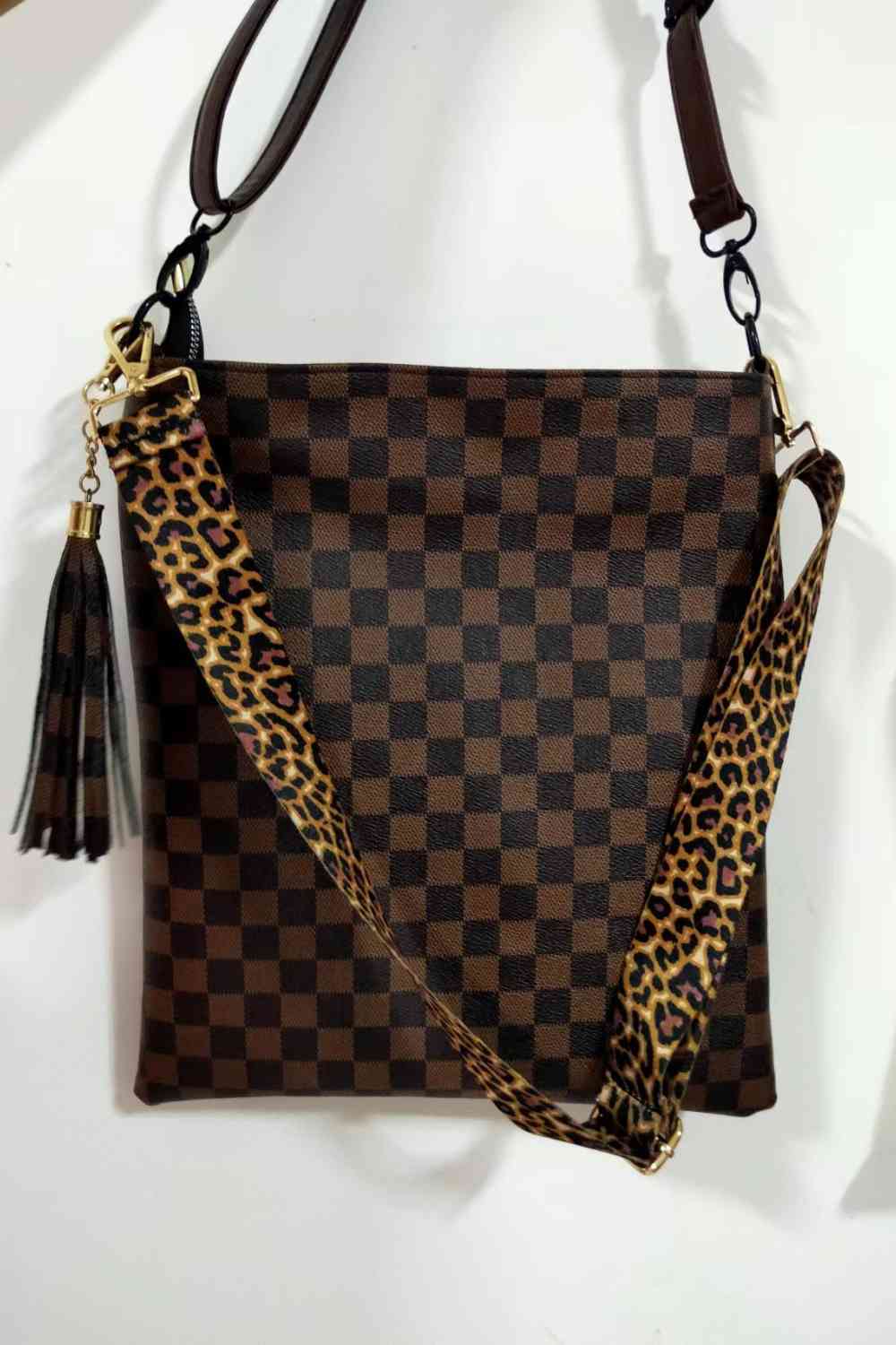 Adored PU Leather Shoulder Bag with Tassel *