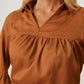Laura Jay Balloon Sleeve Collared Neck Blouse