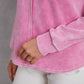 Women's CallistaAnn Quarter Button Dropped Shoulder Sweatshirt