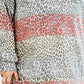 Plus Size Hannah Mea Color Block Leopard Tops