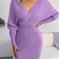 Delilah Rib-Knit Dolman Sleeve Sweater Dress