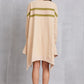 Half Button Handkerchief Hem Dress