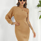 One-Shoulder Mini Sweater Dress