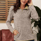 Women's Full Size Heathered Quarter-Zip Sweatshirt
