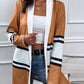 Color Block Open Front Cardigan