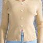 Ribbed Long Sleeve Slit Distressed Sweater