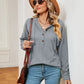 Full Size Half-Button Dropped Shoulder Hoodie