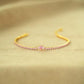 Heart Shape Inlaid Zircon 18K Gold-Plated Bracelet