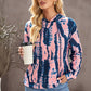 Women's Full Size Tie-Dye Drawstring Hoodie with Pocket