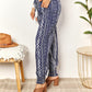 Double Take Geometric Print Tassel High-Rise Pants