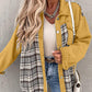 Plaid Button Up Dropped Shoulder Jacket