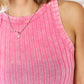 Zenana Ribbed Washed Round Neck Tank - Brand Zenana