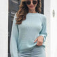 KnittedEmporium Round Neck Rib-Knit Sweater