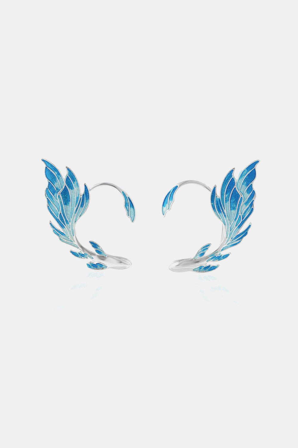 Halloween Blue Mermaid Tail Ear Crawler Earrings