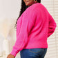 Woven Right Rib-Knit Open Front Drop Shoulder Cardigan