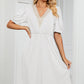 V-Neck Puff Sleeve Dress