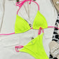 SOBodacious Ribbed Tie Back Bikini Set