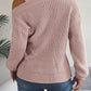 Allissa Asymmetrical Neck Cold Shoulder Long Sleeve Sweater