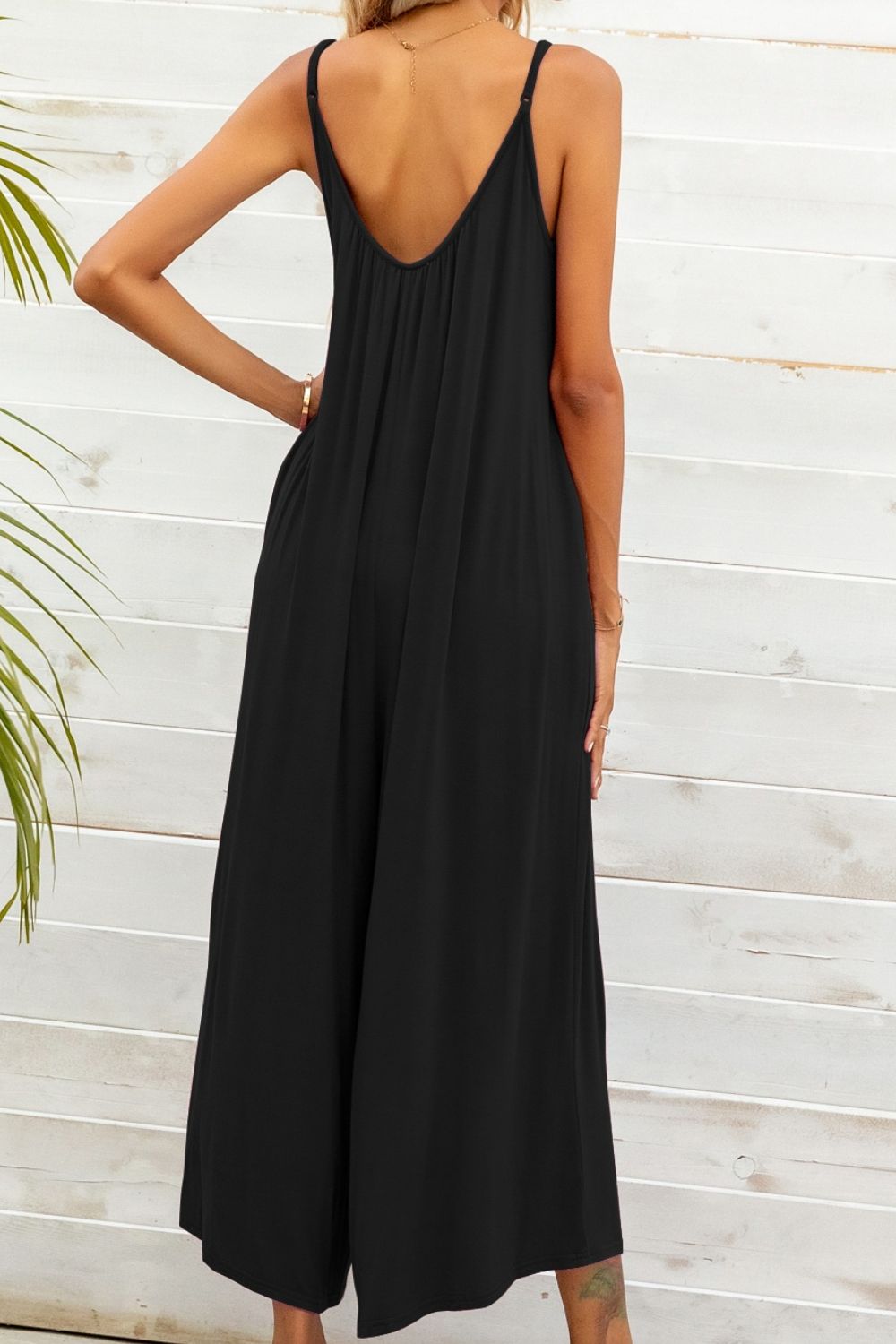 Teresa Spaghetti Strap Scoop Neck Jumpsuit