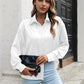 Button Up Collared Neck Long Sleeve Shirt